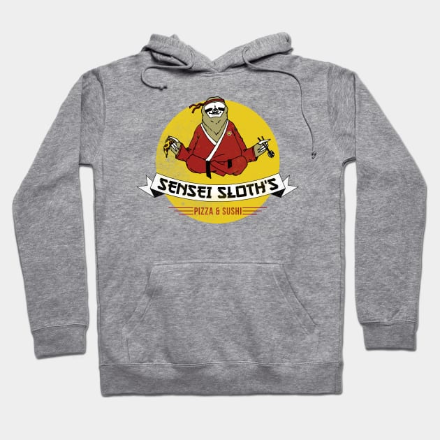 Sensei Sloth's Pizza & Sushi Hoodie by Slothfox